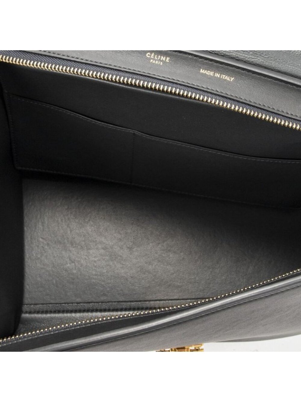 Celine Micro Luggage Light Brown Gray Calfskin Leather Messenger Bag - Picture 9 of 10